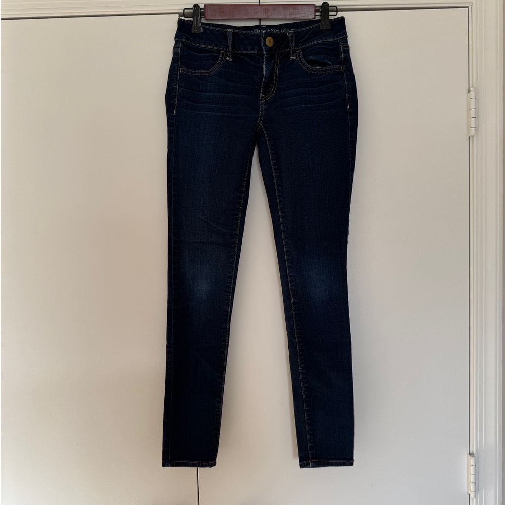 American Eagle Outfitters Dark Wash Skinny Jeans Jeggings Y2K/2010s Aesthetic